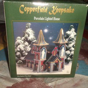 Copperfield Keepsake porcelain light up house Christmas display Church cathedral